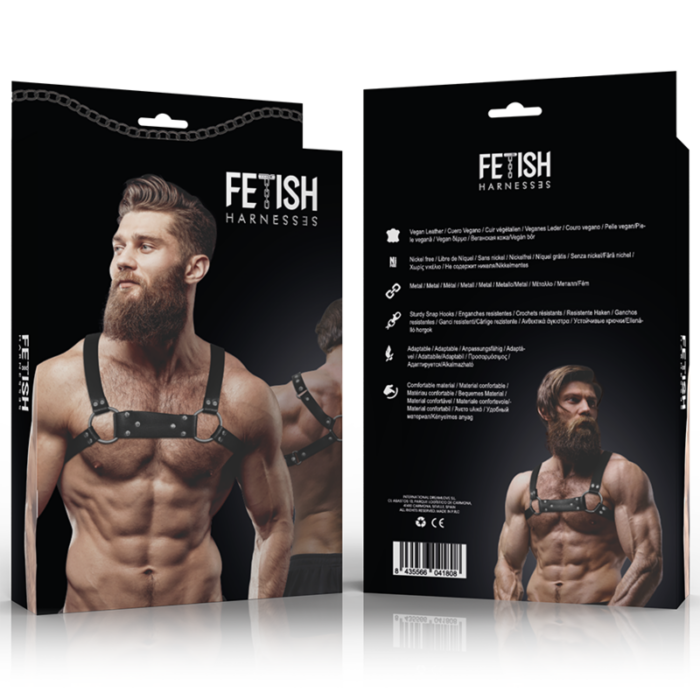 FETISH SUBMISSIVE ATTITUDE - ARNÉS BULLDOG ECOPIEL PECHO HOMBRE TALLA M/L - CandyHot - Foto 2