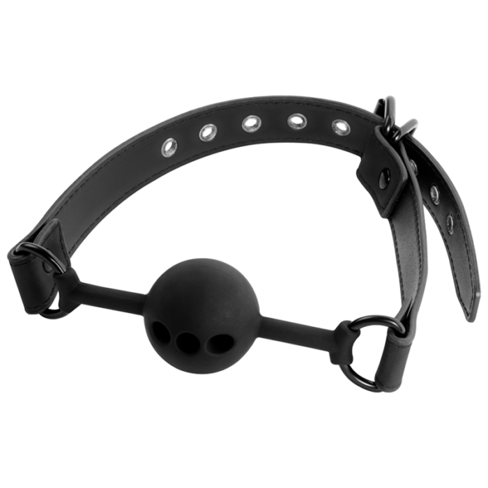 FETISH SUBMISSIVE BONDAGE - MORDAZA DE BOLA DE SILICONA TRANSPIRABLE - CandyHot - Foto 3