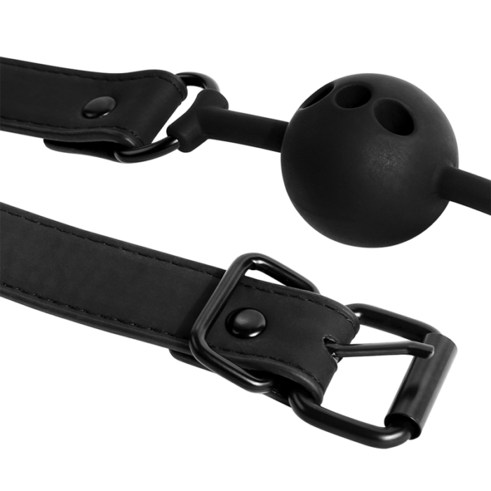 FETISH SUBMISSIVE BONDAGE - MORDAZA DE BOLA DE SILICONA TRANSPIRABLE - CandyHot - Foto 6