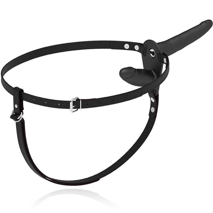 FETISH SUBMISSIVE HARNESS - DOBLE PENETRACIÓN VIBRADOR NEGRO - CandyHot - Foto 5
