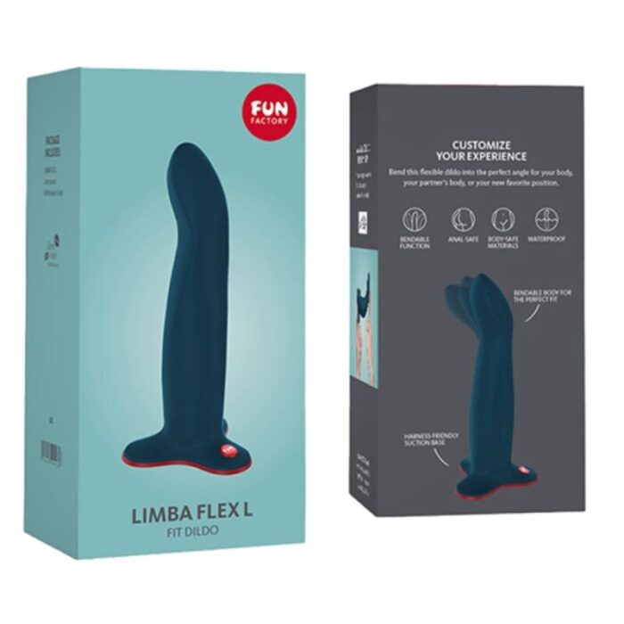 FUN FACTORY - LIMBA DILDO FLEX L VELVET BLUE - CandyHot - Foto 4