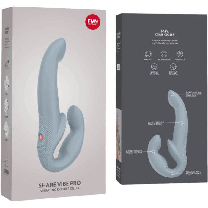 FUN FACTORY - SHARE VIBE PRO VIBRADOR DOBLE GRIS - CandyHot - Foto 3