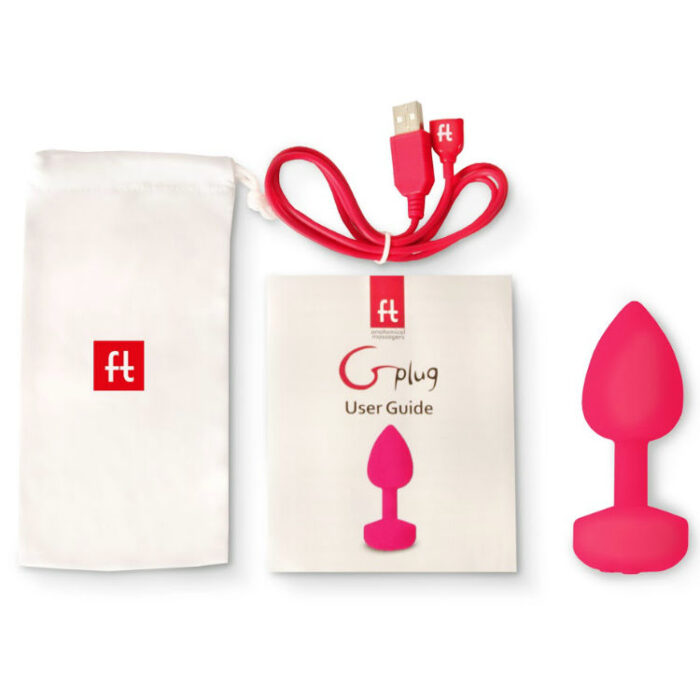 G-VIBE - FUNTOYS GPLUG ANAL VIBRADOR RECARGABLE GRANDE ROSA NEON 3.9CM - CandyHot - Foto 3