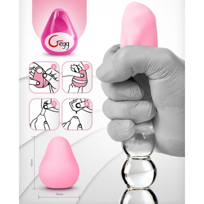 G-VIBE - HUEVO MASTURBADOR TEXTURADO REUTILIZABLE ROSA - CandyHot - Foto 4
