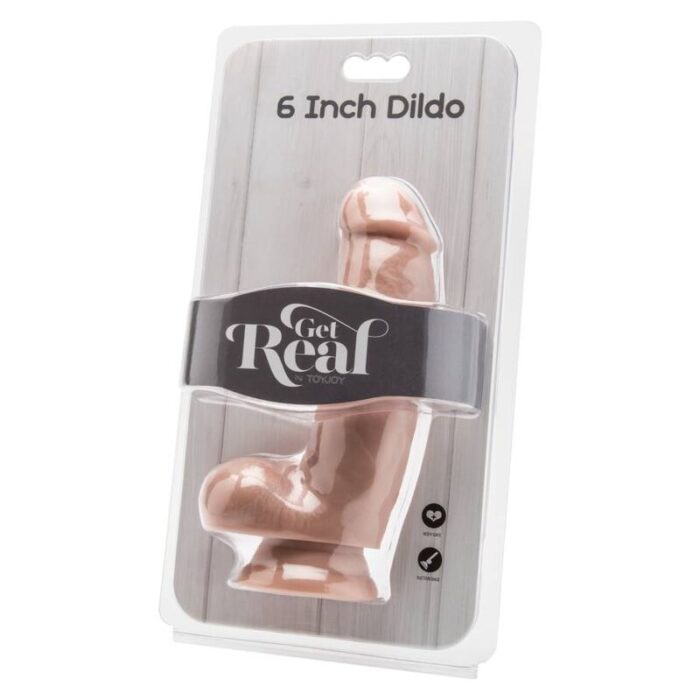 GET REAL - DILDO 12 CM CON TESTÍCULOS NATURAL - CandyHot - Foto 2