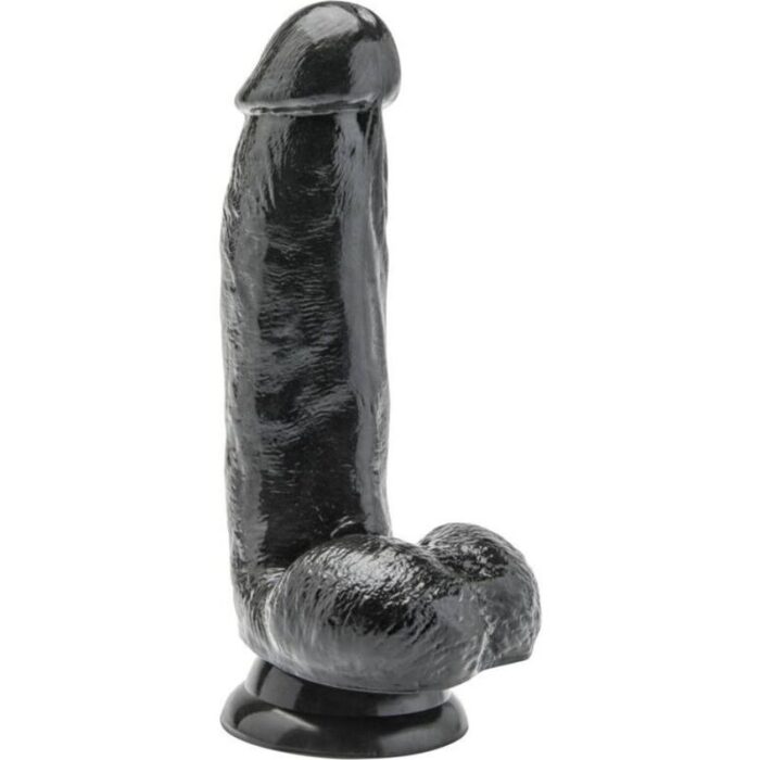 GET REAL - DILDO 12 CM CON TESTÍCULOS NEGRO - CandyHot - Foto 1