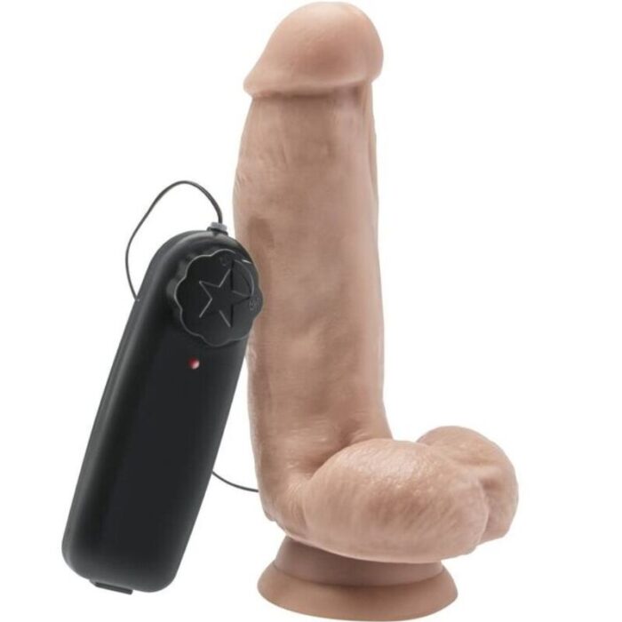 GET REAL - DILDO 12 CM CON TESTÍCULOS VIBRADOR NATURAL - CandyHot - Foto 1