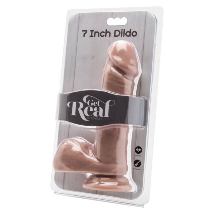 GET REAL - DILDO 18 CM CON TESTÍCULOS NATURAL - CandyHot - Foto 2