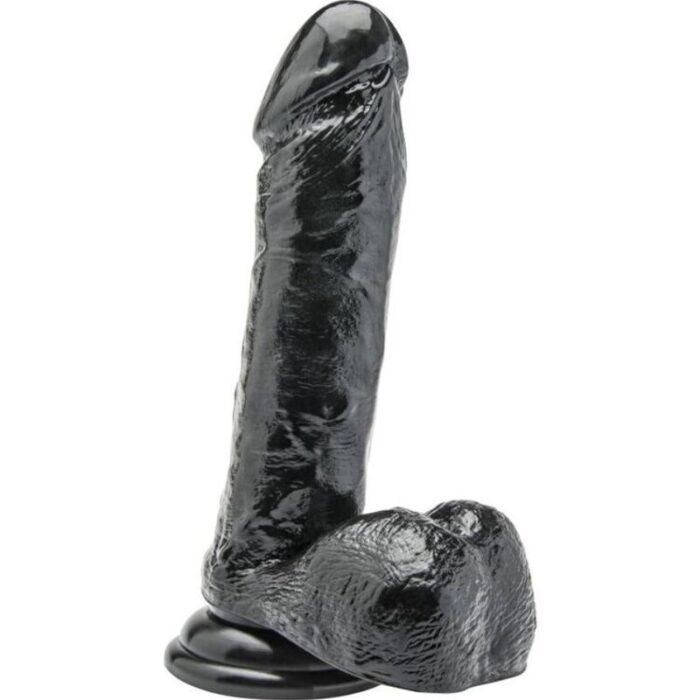 GET REAL - DILDO 18 CM CON TESTÍCULOS NEGRO - CandyHot - Foto 1