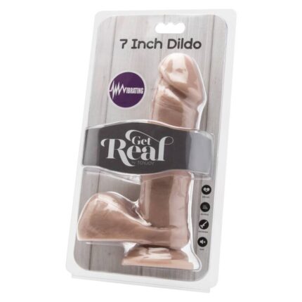 GET REAL - DILDO 18 CM CON TESTÍCULOS VIBRADOR NATURAL - CandyHot - Foto 2
