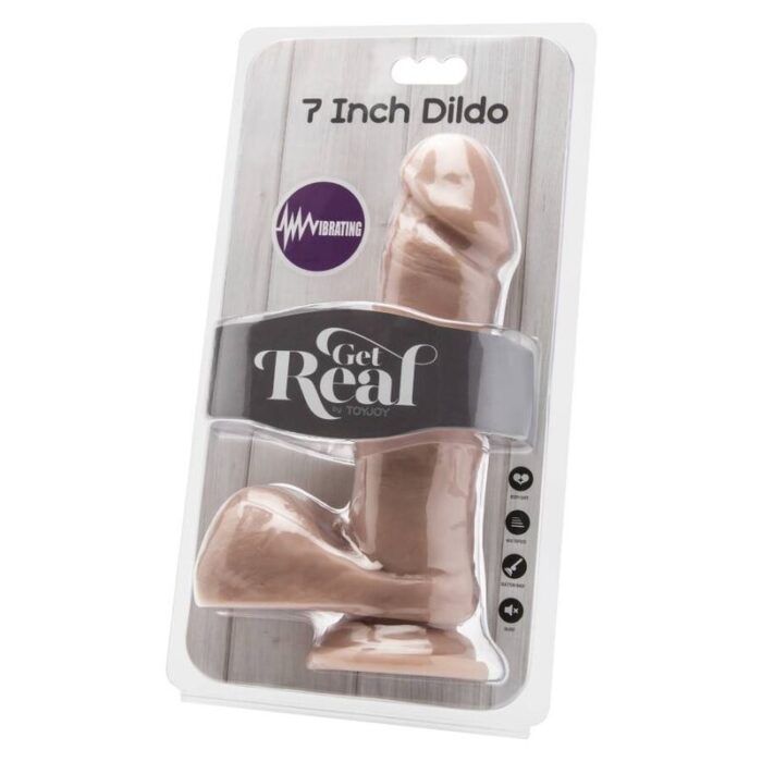 GET REAL - DILDO 18 CM CON TESTÍCULOS VIBRADOR NATURAL - CandyHot - Foto 2