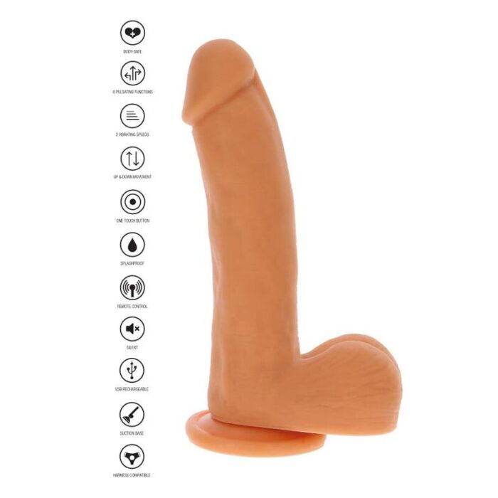 GET REAL - DILDO EMPUJE MAGNÉTICO PULSANTE NATURAL - CandyHot - Foto 4