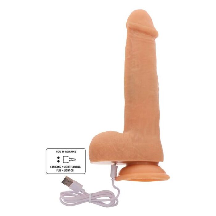 GET REAL - DILDO VIBRADOR CON BOLAS GIRATORIAS NATURAL - CandyHot - Foto 3
