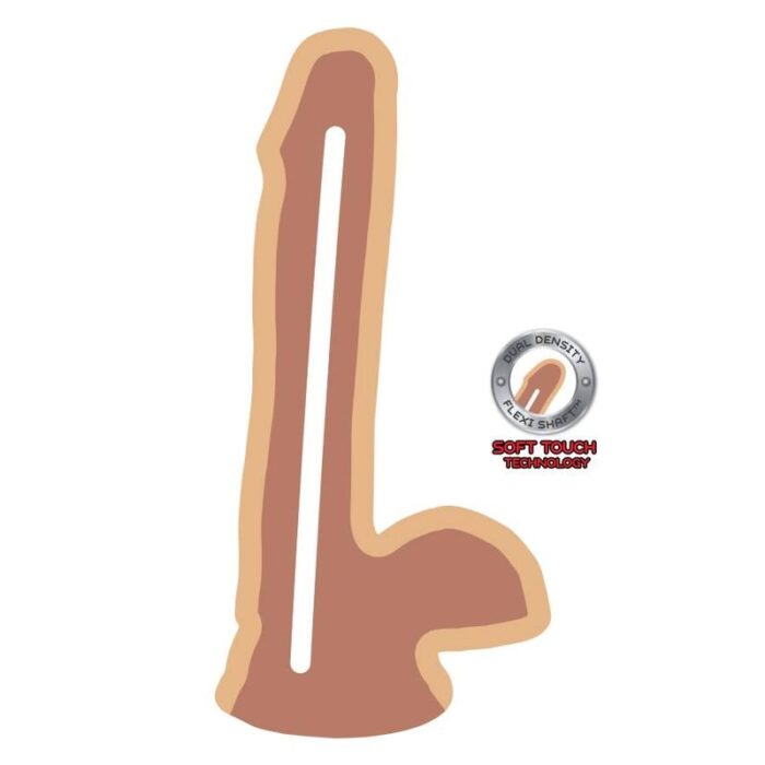 GET REAL - DUAL DENSITY DILDO 17 CM CON TESTÍCULOS NATURAL - CandyHot - Foto 3