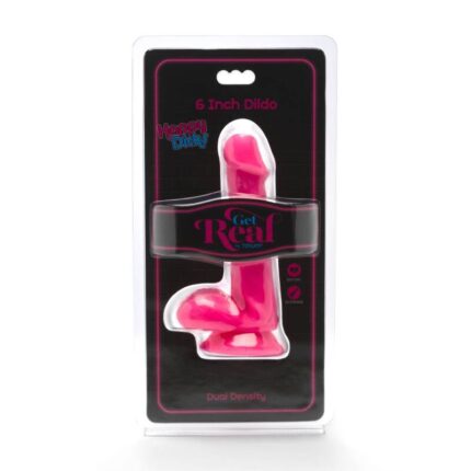 GET REAL - HAPPY DICKS DILDO 12 CM CON TESTÍCULOS ROSA - CandyHot - Foto 2