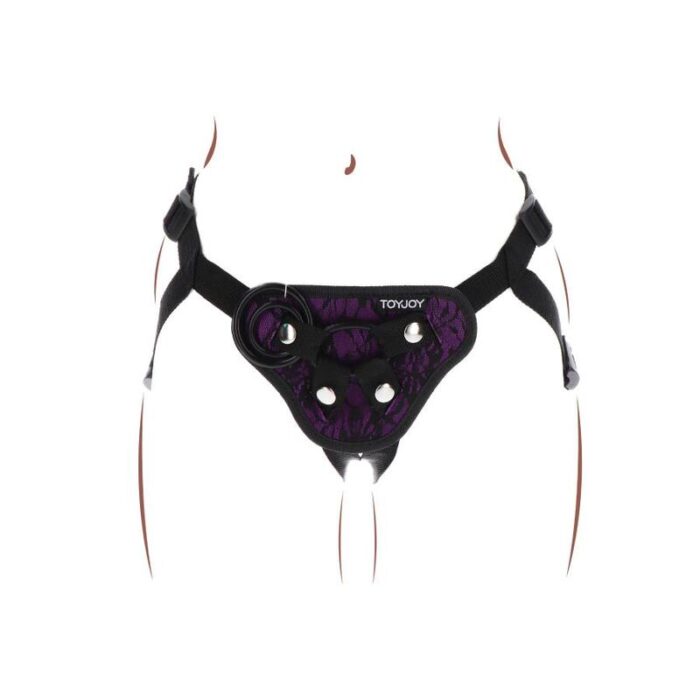 GET REAL - STRAP-ON LACE HARNÉS MORADO - CandyHot - Foto 4