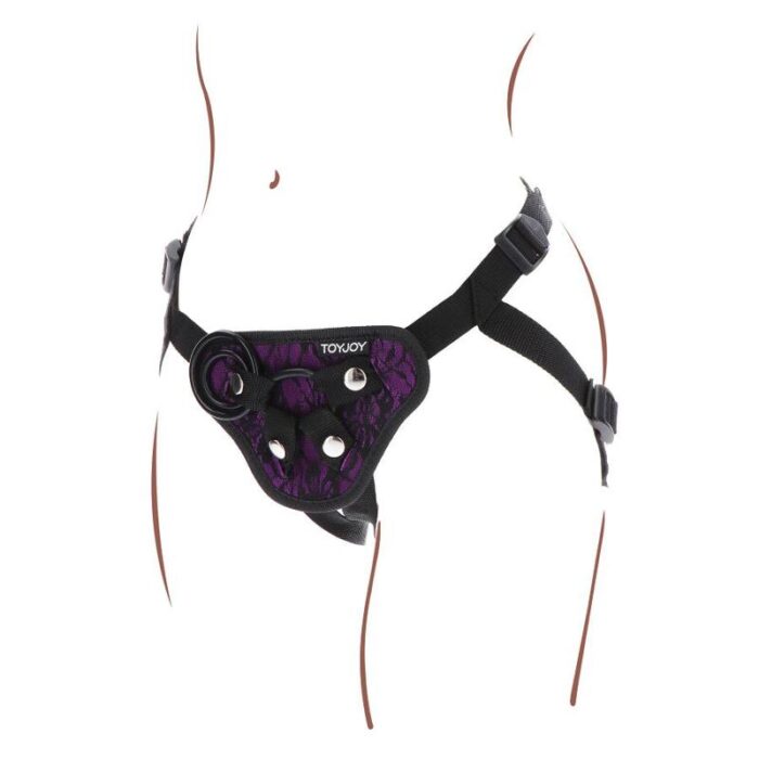 GET REAL - STRAP-ON LACE HARNÉS MORADO - CandyHot - Foto 5