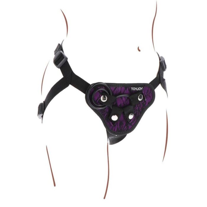 GET REAL - STRAP-ON LACE HARNÉS MORADO - CandyHot - Foto 6