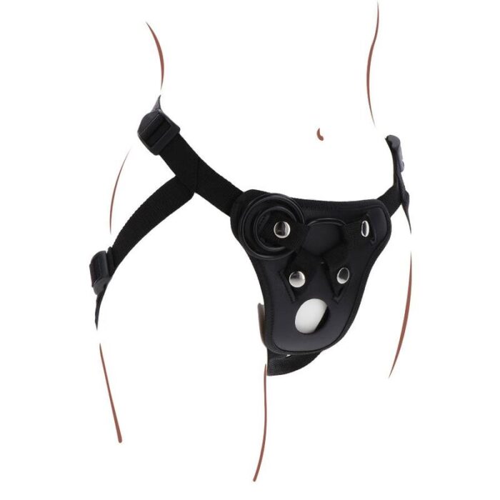 GET REAL - STRAP-ON PLEASURE HARNÉS NEGRO - CandyHot - Foto 6