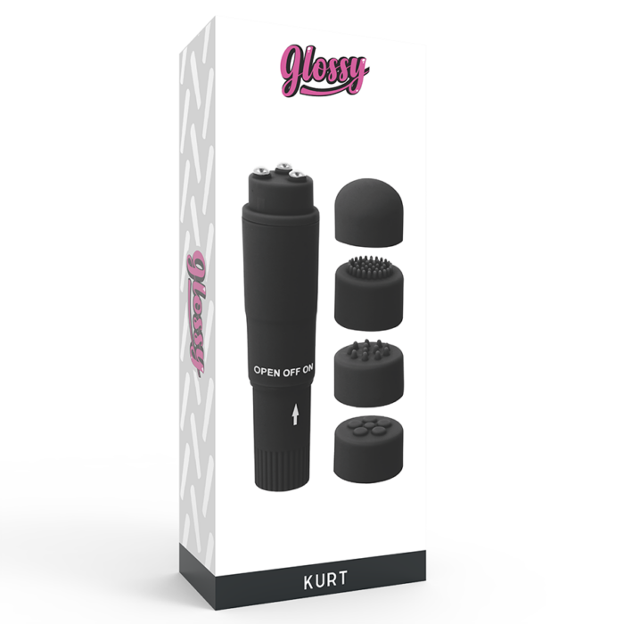 GLOSSY - POCKET  KURT MASAJEADOR NEGRO - CandyHot - Foto 4