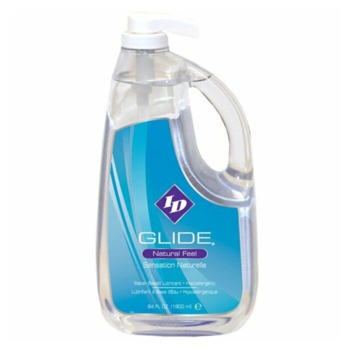 ID GLIDE - LUBRICANTE BASE AGUA + HIPOALERGENICO NATURAL FEEL 1900 ML - CandyHot - Foto 1