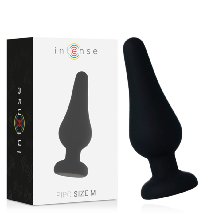 INTENSE - ANAL PLUG PIPO M SILICONE NEGRO 11 CM - CandyHot - Foto 1