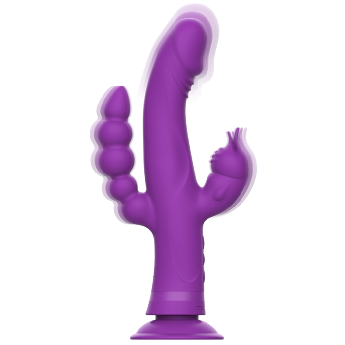 INTENSE - CASANOVA VIBRADOR RABBIT SILICONA TRIPLE MOTOR MORADO - CandyHot - Foto 2