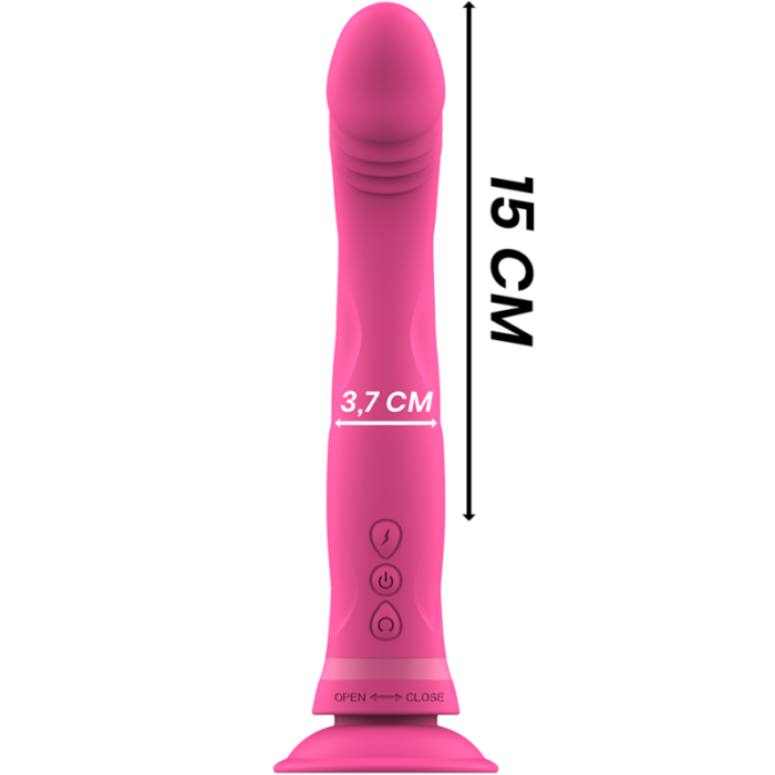 INTENSE - MICHELANGELO DILDO VIBRADOR SILICONA ROSA - CandyHot - Foto 4
