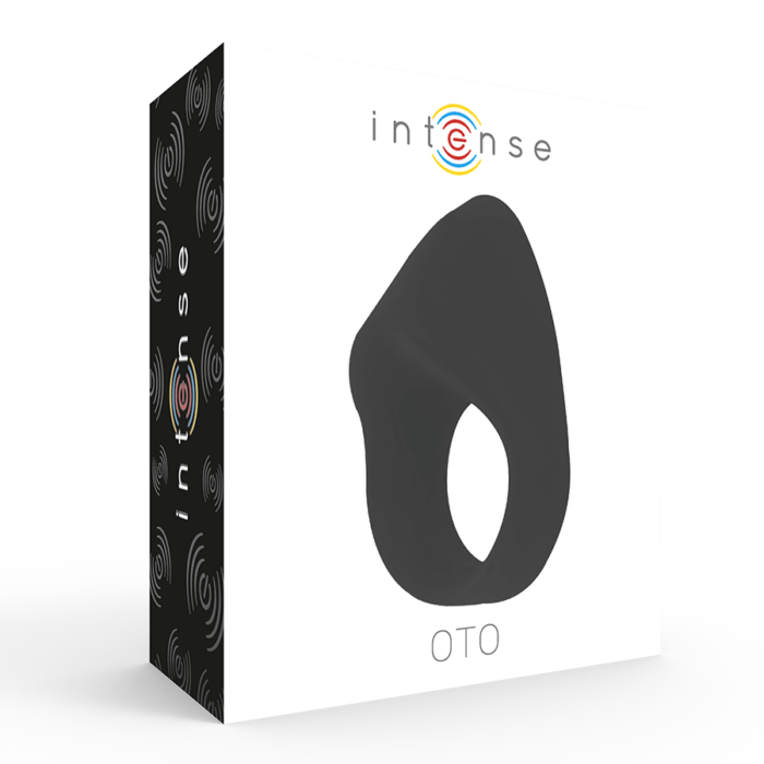 INTENSE - OTO ANILLO VIBRADOR RECARGABLE NEGRO - CandyHot - Foto 5