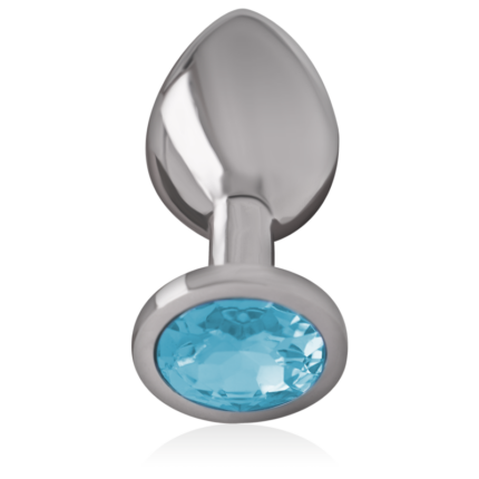 INTENSE - PLUG ANAL METAL ALUMINIO CON CRISTAL AZUL TALLA L - CandyHot - Foto 2