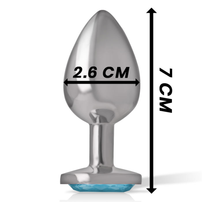 INTENSE - PLUG ANAL METAL ALUMINIO CON CRISTAL AZUL TALLA S - CandyHot - Foto 4
