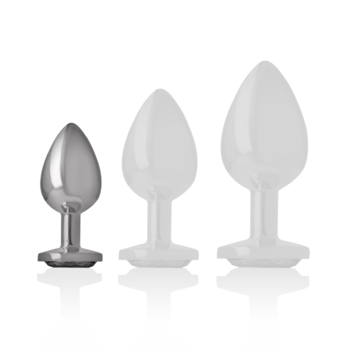 INTENSE - PLUG ANAL METAL ALUMINIO CON CRISTAL NEGRO TALLA S - CandyHot - Foto 5
