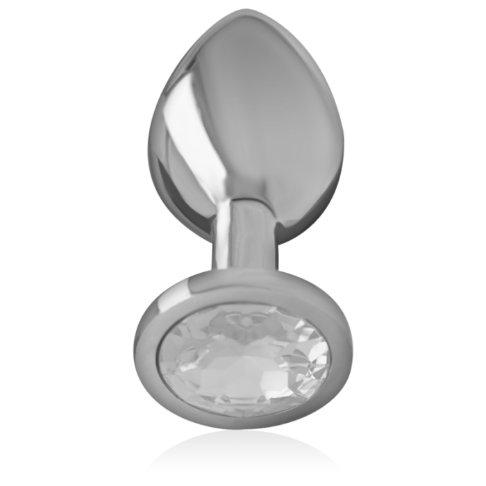 INTENSE - PLUG ANAL METAL ALUMINIO CON CRISTAL PLATA TALLA M - CandyHot - Foto 2