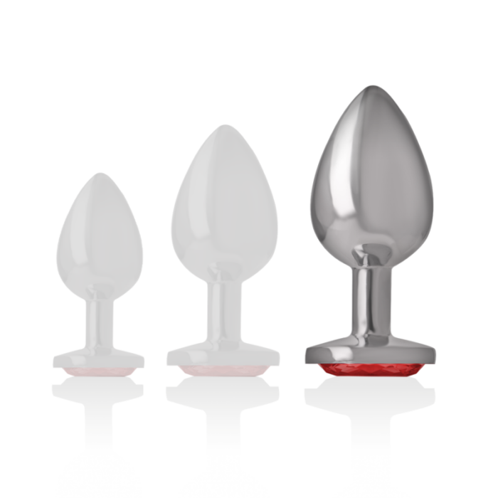 INTENSE - PLUG ANAL METAL ALUMINIO CON CRISTAL ROJO TALLA L - CandyHot - Foto 5