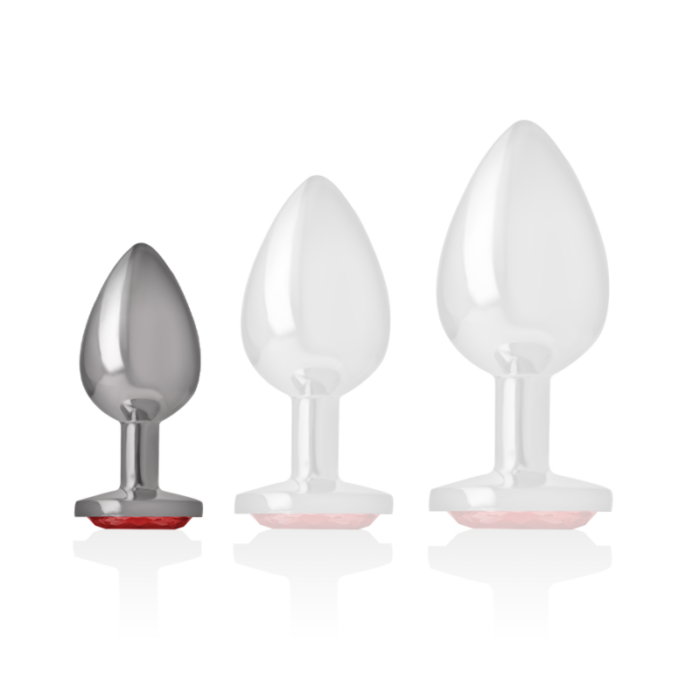 INTENSE - PLUG ANAL METAL ALUMINIO CON CRISTAL ROJO TALLA S - CandyHot - Foto 5