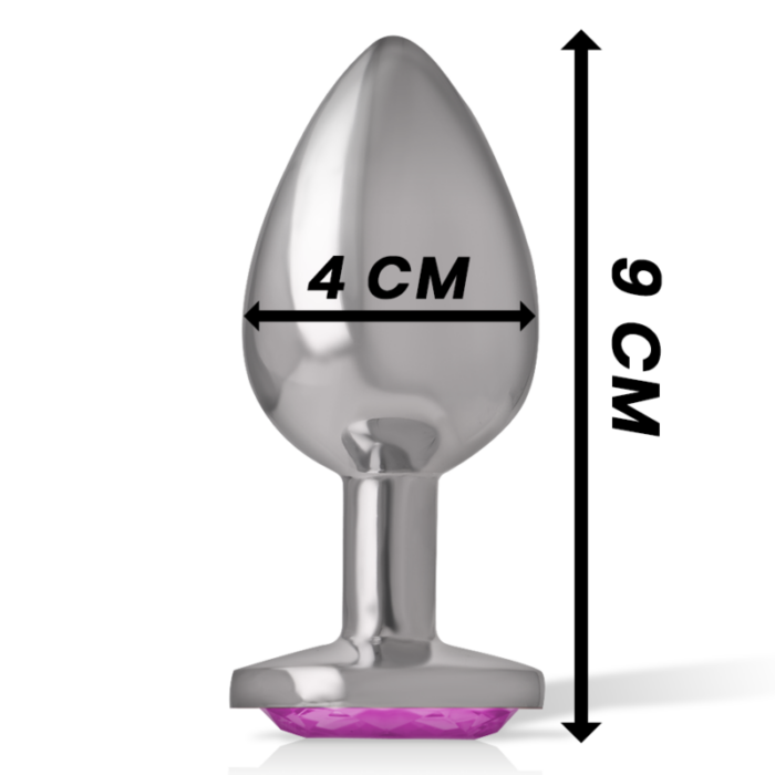 INTENSE - PLUG ANAL METAL ALUMINIO CON CRISTAL ROSA TALLA L - CandyHot - Foto 4