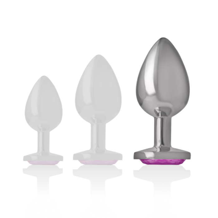 INTENSE - PLUG ANAL METAL ALUMINIO CON CRISTAL ROSA TALLA L - CandyHot - Foto 5