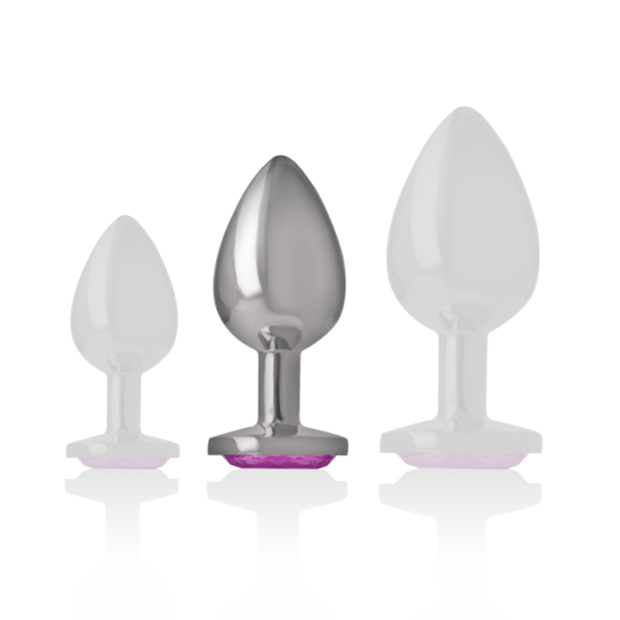 INTENSE - PLUG ANAL METAL ALUMINIO CON CRISTAL ROSA TALLA M - CandyHot - Foto 5
