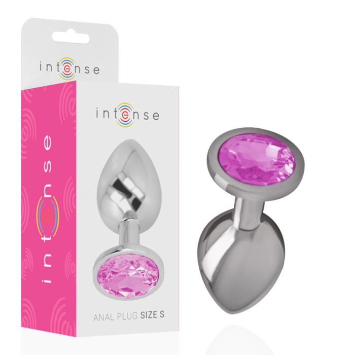 INTENSE - PLUG ANAL METAL ALUMINIO CON CRISTAL ROSA TALLA S - CandyHot - Foto 1