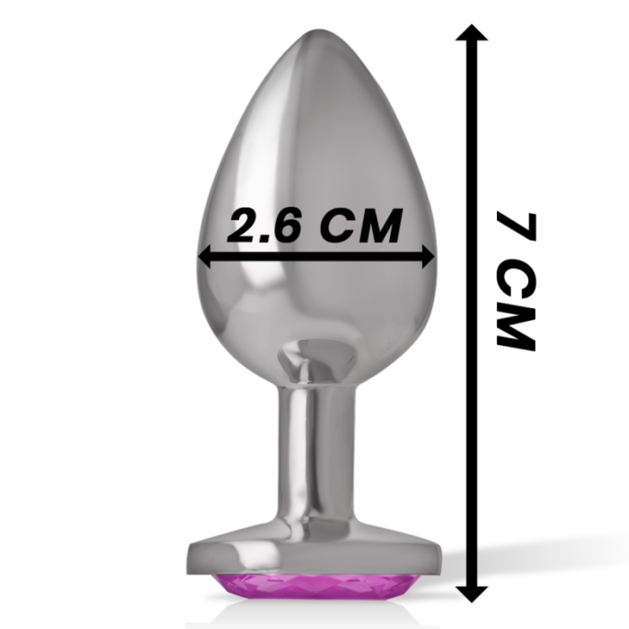 INTENSE - PLUG ANAL METAL ALUMINIO CON CRISTAL ROSA TALLA S - CandyHot - Foto 4