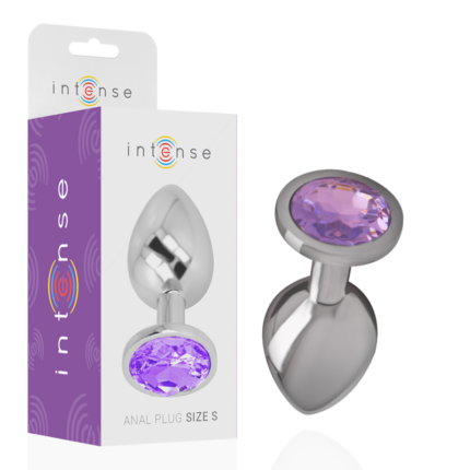 INTENSE - PLUG ANAL METAL ALUMINIO CON CRISTAL VIOLETA TALLA L - CandyHot - Foto 1