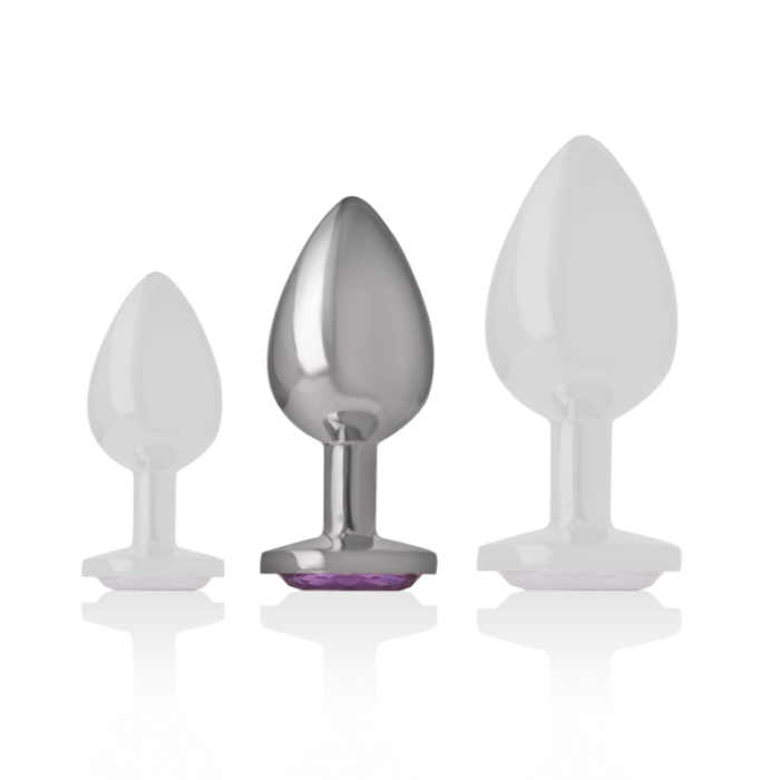 INTENSE - PLUG ANAL METAL ALUMINIO CON CRISTAL VIOLETA TALLA M - CandyHot - Foto 5