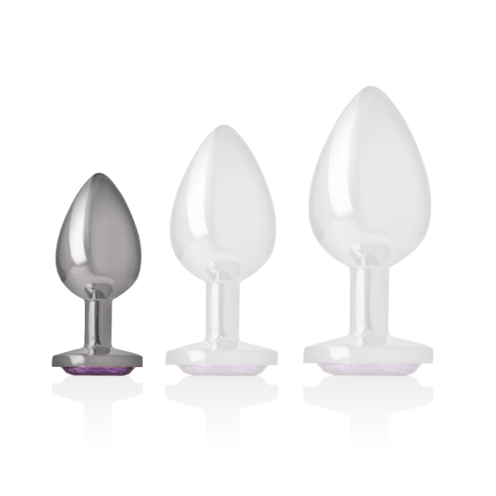 INTENSE - PLUG ANAL METAL ALUMINIO CON CRISTAL VIOLETA TALLA S - CandyHot - Foto 5