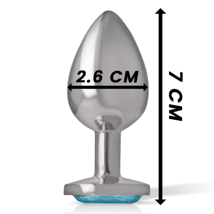 INTENSE - PLUG ANAL METAL ALUMINIO CORAZÓN AZUL TALLA S - CandyHot - Foto 4