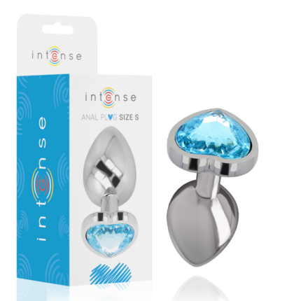 INTENSE - PLUG ANAL METAL ALUMINIO CORAZÓN AZUL TALLA S - CandyHot - Foto 1