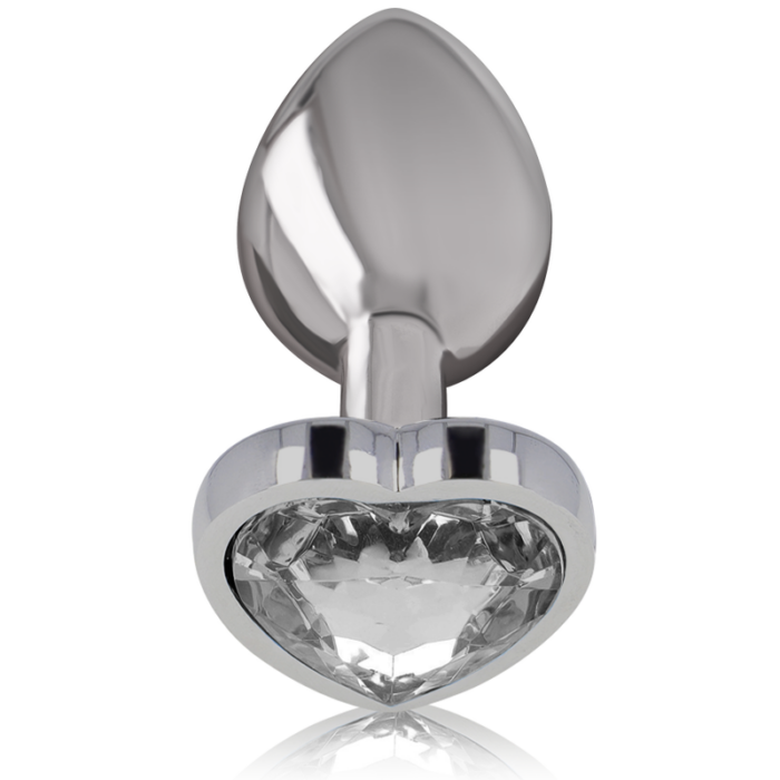 INTENSE - PLUG ANAL METAL ALUMINIO CORAZÓN BLANCO TALLA L - CandyHot - Foto 2