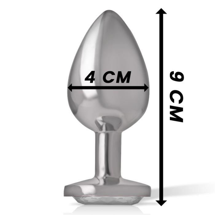 INTENSE - PLUG ANAL METAL ALUMINIO CORAZÓN BLANCO TALLA L - CandyHot - Foto 4
