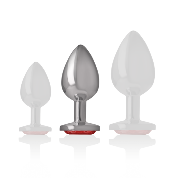 INTENSE - PLUG ANAL METAL CON CRISTAL ROJO TALLA M - CandyHot - Foto 5
