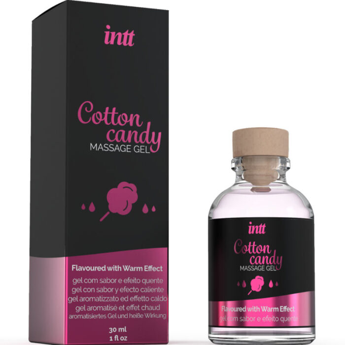 INTT MASSAGE & ORAL SEX - GEL DE MASAJE CON SABOR A ALGODÓN DE AZUCAR Y EFECTO CALOR - CandyHot - Foto 2