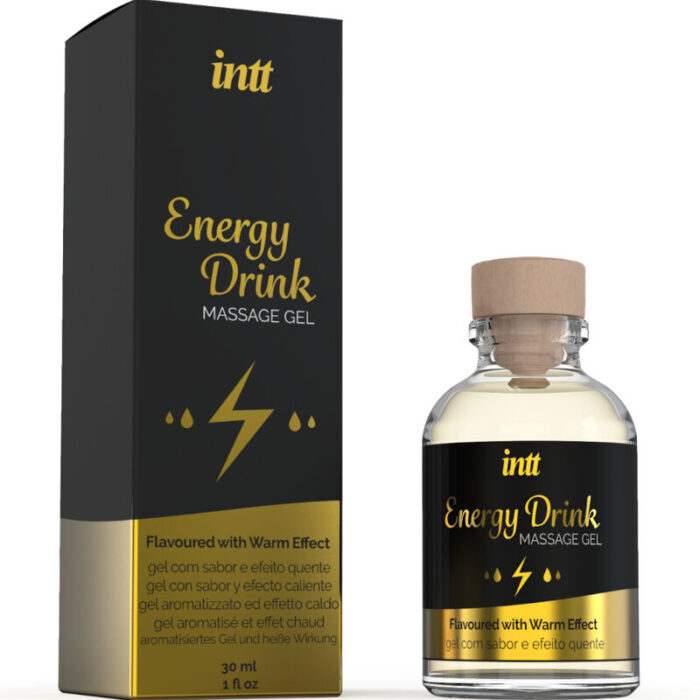 INTT MASSAGE & ORAL SEX - GEL DE MASAJE CON SABOR A BEBIDA ENERGETÍCA Y EFECTO CALOR - CandyHot - Foto 2